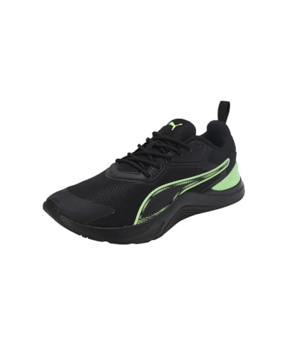 PUMA Herren Aufguss Straßen-Laufschuh, Black Fizzy Lime, 42.5 EU von PUMA