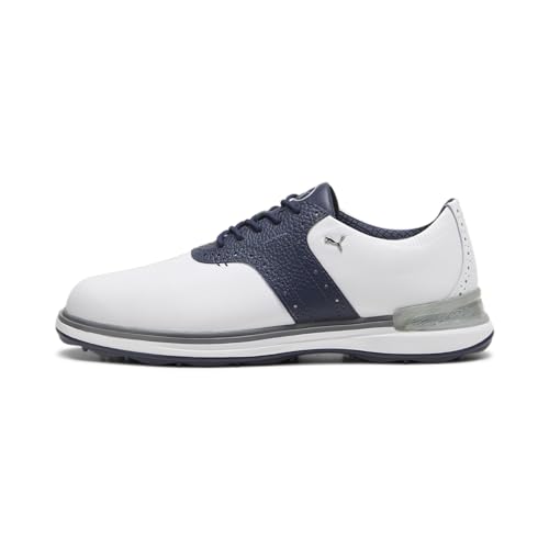 PUMA Herren Avant Golf Shoe, White-Deep Navy-Speed Blue, 41 EU von PUMA