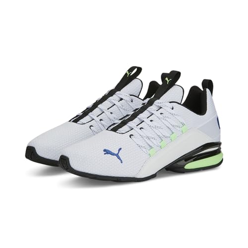 PUMA Herren Axelion Refresh Laufschuhe 39White Fizzy Lime Clyde Royal Green Blue von PUMA