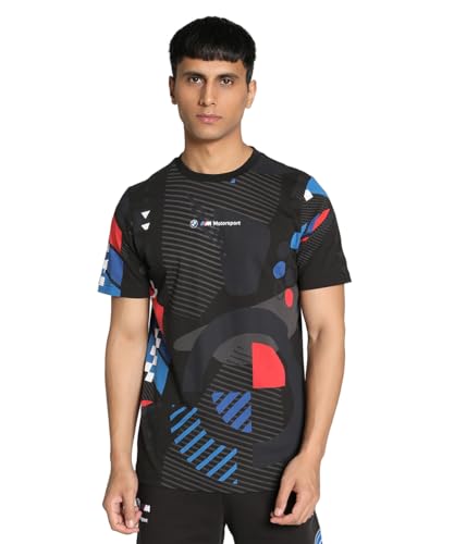 PUMA Herren BMW M Motorsport AOP T-Shirt MBlack AOP von PUMA