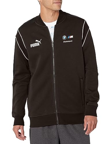 PUMA Herren BMW M Motorsport T7 Jacke mit durchgehendem Reißverschluss Sweatjacke, Schwarz, Large von PUMA