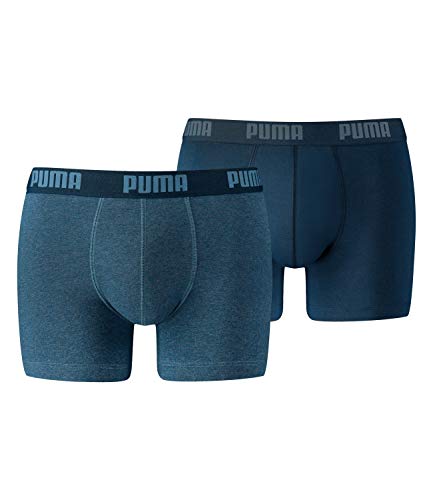 PUMA Herren Basic Boxer 2P Unterwäsche, Blau (denim), L von PUMA