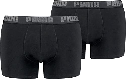 PUMA Herren Basic Boxer 2P Unterwäsche, schwarz (Black), M von PUMA