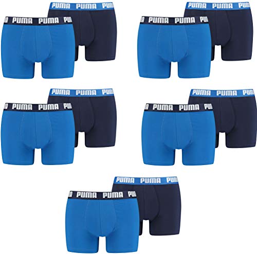 PUMA 10 er Pack Boxer Boxershorts Men Herren Unterhose Pant Unterwäsche, Farbe:420 - True Blue, Bekleidungsgröße:XXL von PUMA