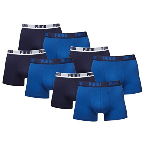 PUMA Herren Basic Boxer Boxershort Unterhose 8 er Pack (True Blue, L) von PUMA