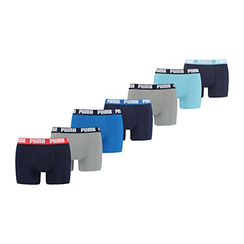 PUMA Herren Basic Boxershorts Unterwäsche 7P (L, Blue Combo) von PUMA