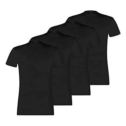 PUMA Herren Basic Shirts C-Neck T-Shirts 100000889 4er Pack, Farbe:Schwarz, Menge:4er Pack (2X 2er), Größe:XL, Artikel:C-Neck -001 Black von PUMA