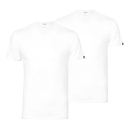 PUMA Herren Basic Shirts V-Neck T-Shirts 100000890 2er Pack, Farbe:Weiß, Menge:2er Pack (1x 2er), Größe:S, Artikel:V-Neck -002 White von PUMA