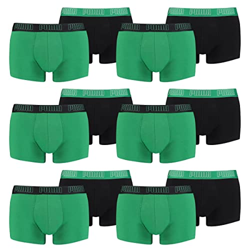 PUMA 12 er Pack Short Boxer Boxershorts Men Pant Unterwäsche kurz 100000884, Farbe:004 - Amazon Green, Bekleidungsgröße:L von PUMA