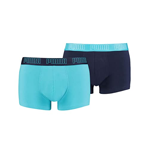 PUMA Herren Basic Trunk Boxershort 2er Pack Aqua/Blue (005) Größe:M von PUMA