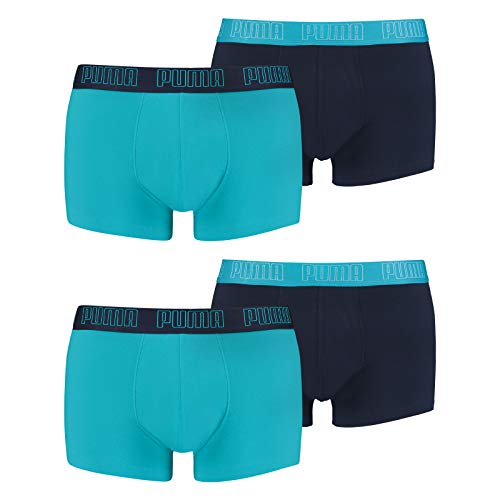 PUMA Herren Shortboxer Unterhosen Trunks 4er Pack, Wäschegröße:L, Artikel:-005 Aqua/Blue von PUMA