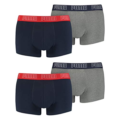 PUMA Herren Shortboxer Unterhosen Trunks 4er Pack, Wäschegröße:L, Artikel:-006 Blue/Grey Melange von PUMA