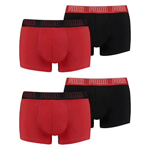 Puma Herren Shortboxer Unterhosen Trunks 4er Pack, Wäschegröße:S, Artikel:-002 red/Black von PUMA