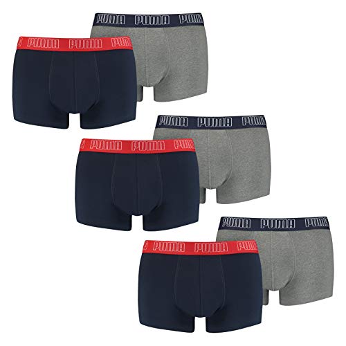 PUMA 6 er Pack Short Boxer Boxershorts Men Pant Unterwäsche kurz 100000884, Farbe:006 - Blue/Grey Melange, Bekleidungsgröße:M von PUMA