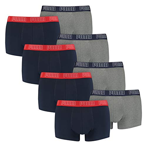 Puma Herren Shortboxer Unterhosen Trunks 100000884 8er Pack, Wäschegröße:L, Artikel:-006 Blue/Grey Melange von PUMA