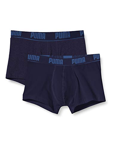 PUMA Herren Basic Trunks Badehose, Navy, S (2er Pack) von PUMA