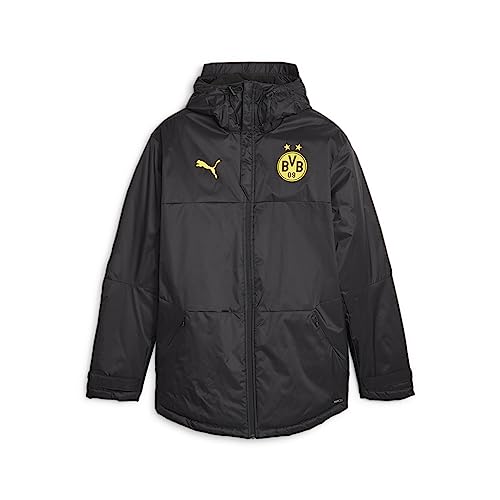 PUMA Herren Borussia Dortmund Fußball-Winterjacke LBlack Cyber Yellow von PUMA