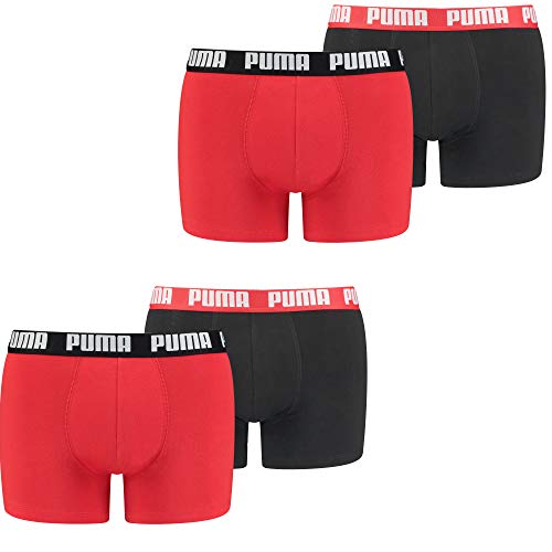 PUMA Herren Basic Boxer Unterwäsche, Red/Black (786), XL von PUMA