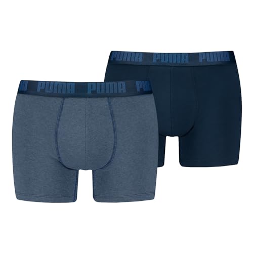PUMA Herren Boxer Boxershorts Shorts Unterhosen Comfort Stretch 2er Pack, Farbe:Blau, Größe:S, Artikel:-007 Denim von PUMA