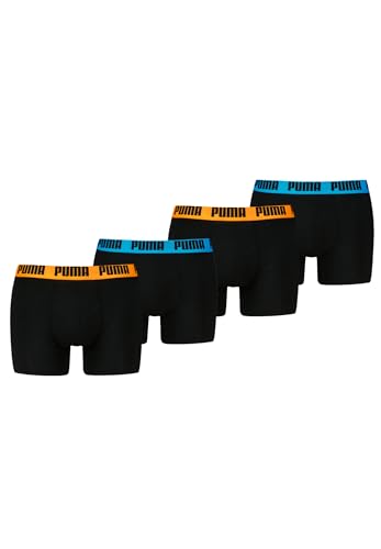 PUMA Boxer Boxershorts Men Herren Everyday Unterhose Unterwäsche 4er Pack, Farbe:Black Pop, Bekleidungsgröße:M von PUMA