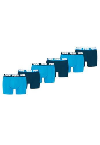 PUMA Boxer Boxershorts Men Herren Everyday Unterhose Unterwäsche 6er Pack, Farbe:Speed Blue, Bekleidungsgröße:XXL von PUMA