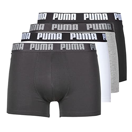 PUMA Herren Boxershorts Shorts Unterhosen Everyday Boxer 4er Pack, Wäschegröße:S, Artikel:-002 White/Grey Melange von PUMA