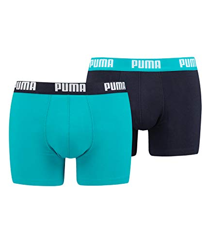 PUMA Herren Boxershorts Unterhosen 100004386 2er Pack, Wäschegröße:L, Artikel:-796 Aqua/Blue von PUMA