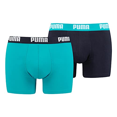 PUMA Herren Boxershorts Unterhosen 100004386 2er Pack, Wäschegröße:L, Artikel:-796 Aqua/Blue von PUMA