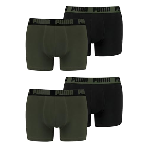 PUMA Herren Boxershorts Unterhosen 4er Pack, Wäschegröße:L, Artikel:-051 Forest Night/Black von PUMA
