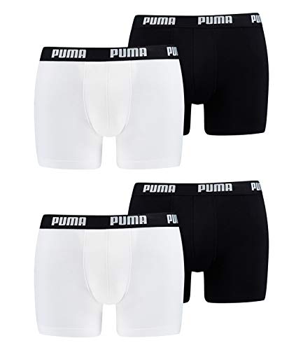 PUMA Boxershort Basic 4er Pack, -301 White / Black, L von PUMA