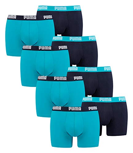 PUMA 12 er Pack Boxer Boxershorts Men Herren Unterhose Pant Unterwäsche, Farbe:796 - Aqua/Blue, Bekleidungsgröße:L von PUMA