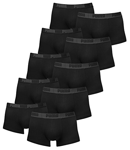 PUMA 10 er Pack Short Boxer Boxershorts Herren Pant Unterwäsche kurz, Bekleidungsgröße:S, Farbe:230 - Black/Black von PUMA