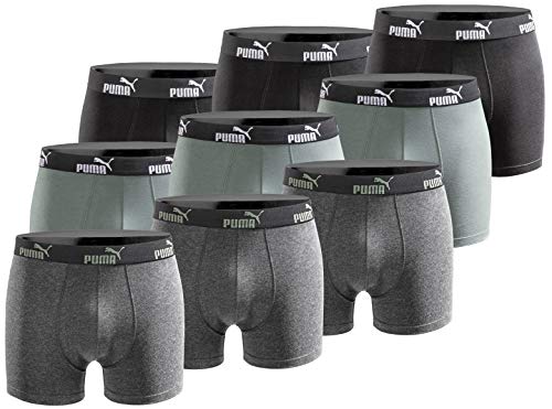 PUMA Herren Boxershorts im 9er Pack Limited Edition- Green/Black - Grösse M von PUMA