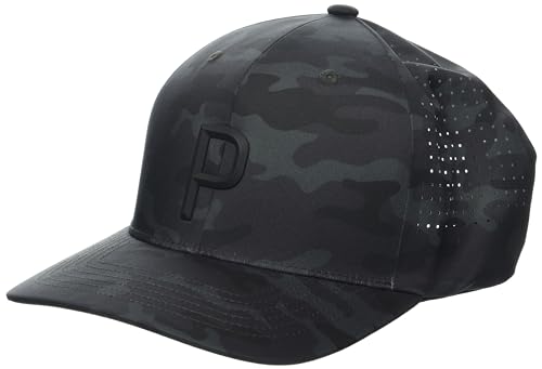 PUMA Herren Camo Tech P Snapback Cap Verschluss, Black-Strong Gray, Einheitsgröße von pumagolf