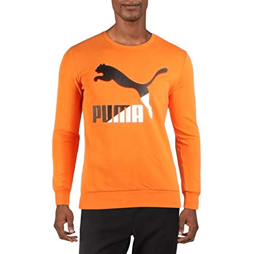 PUMA Herren Classics Logo Crewneck Sweatshirt, Ft Jaffa Orange, Medium von PUMA
