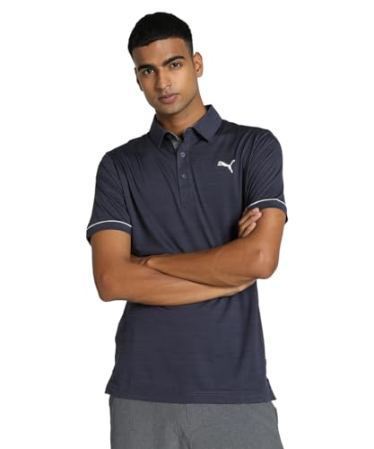 PUMA Herren Cloudspun Haystack Golfpolo LNavy Blazer Heather High Rise Blue von PUMA