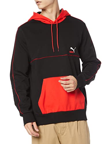 PUMA Herren Clsx Piped Hoodie Tr Sweatshirt, schwarz, S von PUMA