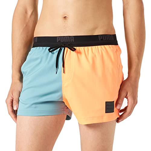 PUMA Herren Colour Block Boardshorts, Bright Orange Combo, L EU von PUMA