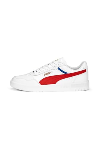 PUMA Unisex Adults' Fashion Shoes COURT ULTRA Trainers & Sneakers, PUMA WHITE-FOR ALL TIME RED-PUMA GOLD, 40 von PUMA