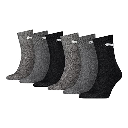 PUMA Herren Damen Everyday Tennissocken Short Crews 6 Paar, Größe:35-38, Artikel:-003 grey combo von PUMA