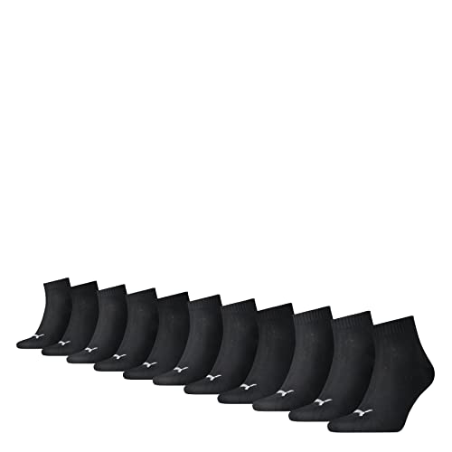 PUMA Herren Damen Quarter Socken 11 Paar, Farbe:Schwarz, Größe:35-38, Artikel:-001 black von PUMA