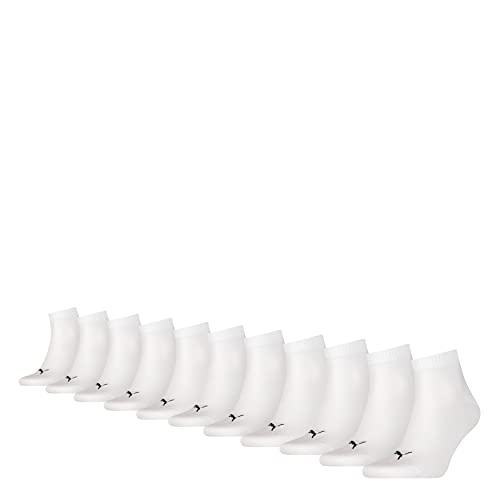 PUMA Herren Damen Quarter Socken 11 Paar, Farbe:Weiß, Größe:39-42, Artikel:-002 white von PUMA