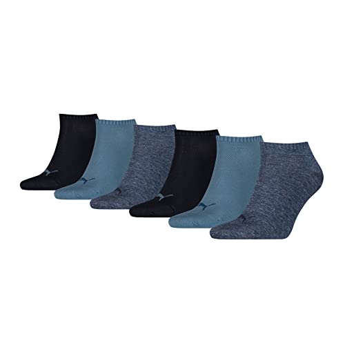 PUMA Herren Damen Sneaker Socken Plain (6-Pack), Denim 43-46 von PUMA