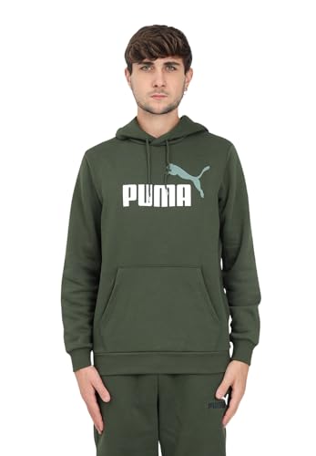 PUMA Herren ESS+ 2 Col Big Logo Hoodie FL Sweat, Myrtle, L von PUMA