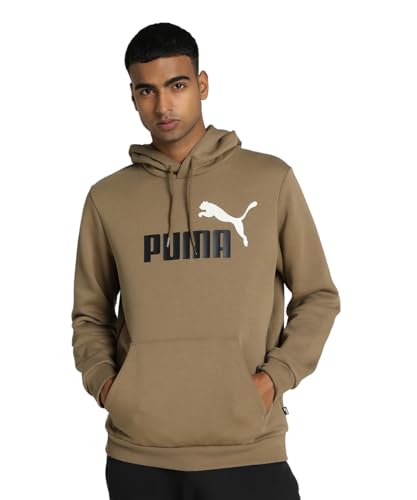 PUMA Herren ESS+ 2 Col Big Logo Hoodie FL Sweat, Schokoladen-Chip, M von PUMA