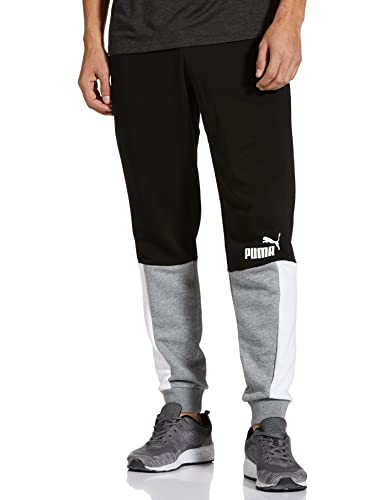 PUMA Herren ESS+ Block Sweatpants Tr Hose, schwarz, M von PUMA