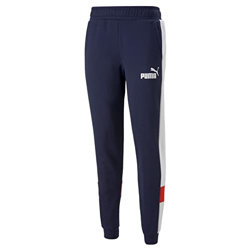 Puma Herren ESS+ Colorblock Pants FL Cl Hose, Peacoat, S von PUMA