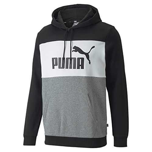 PUMA Herren ESS+ Colorblock Tr Hoodie, schwarz, XL von PUMA