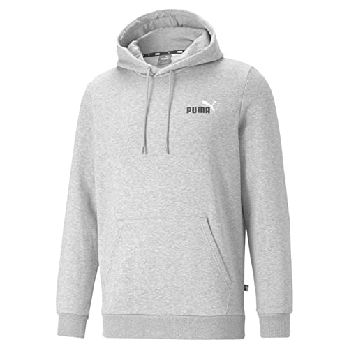 PUMA Herren ESS+ Embroidery Logo Hoodie FL Schweiß, Mittelgraues Heather, XL von PUMA