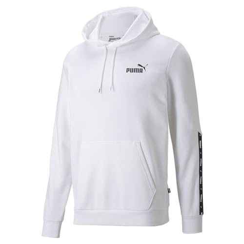 PUMA Herren ESS+ Tape Hoodie Tr Sweatshirt, weiß, L von PUMA